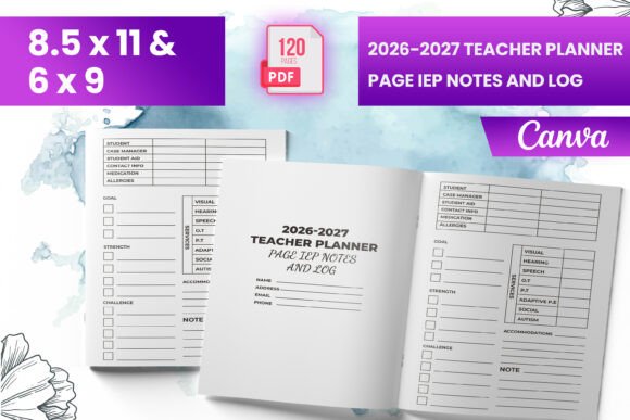 2026-2027 Teacher Planner IEP Notes