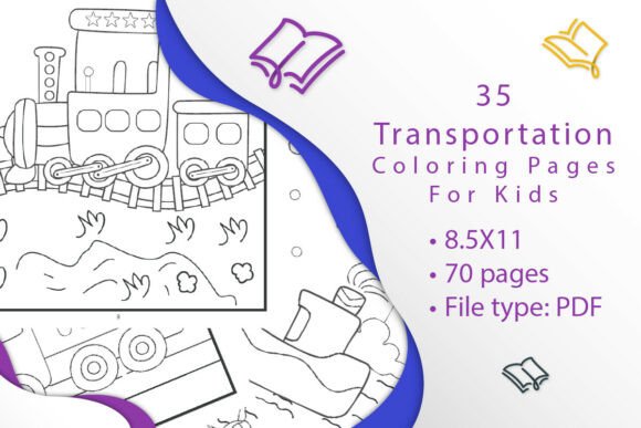 35 Transportation Coloring Page for Kids: A Creative Tool for Young Artists