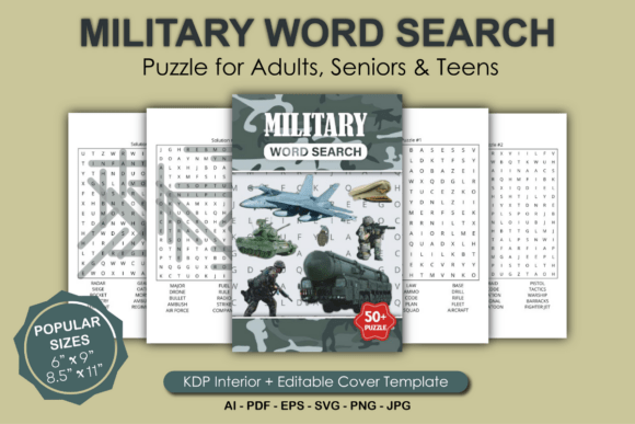 Army Word Search Challenge for Adults