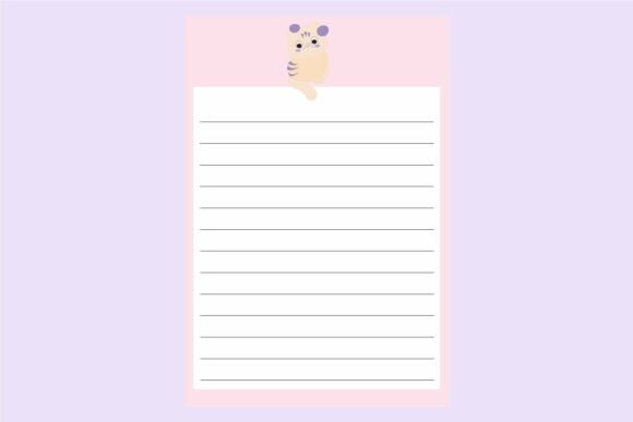 Cute Cat Notebook Vector