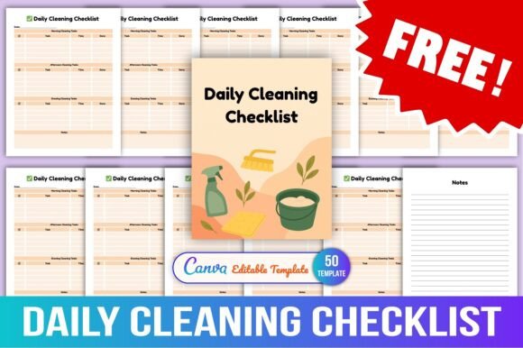 🧼 Daily Cleaning Checklist: A Practical Tool for Maintaining a Clean and Organized Home