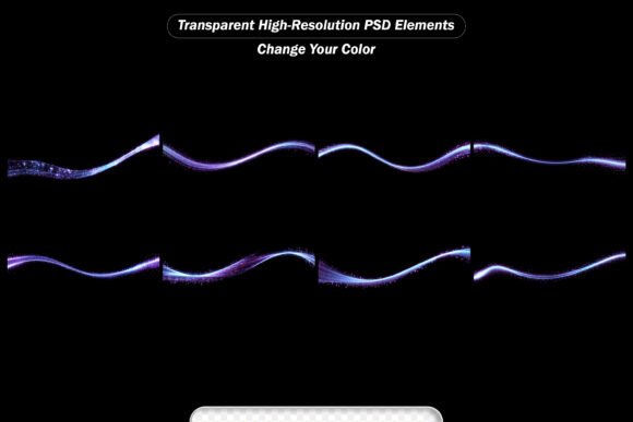 Enhance Your Designs with Blue Curved Light Line, Rope, Tape