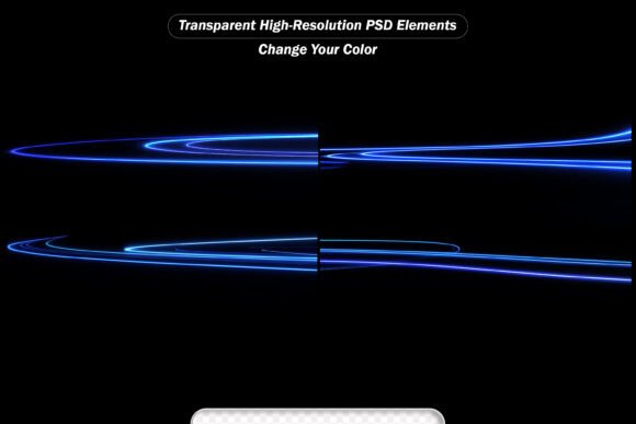 Enhance Your Designs with PSD Blue Vector Speed Abstract Transpare