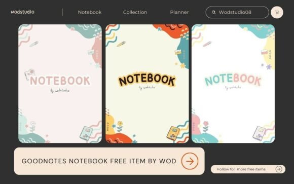Notebook Cover by Wodstudio: Elevate Your Digital Planning Experience