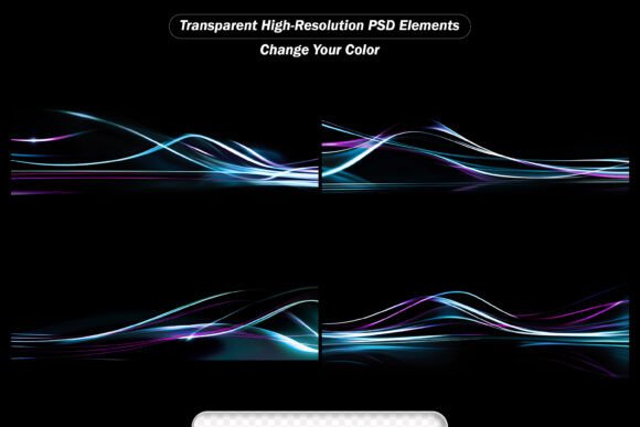 Shiny Blue Moving Lines Design Dark: Enhancing Visual Projects with Dynamic Light Effects